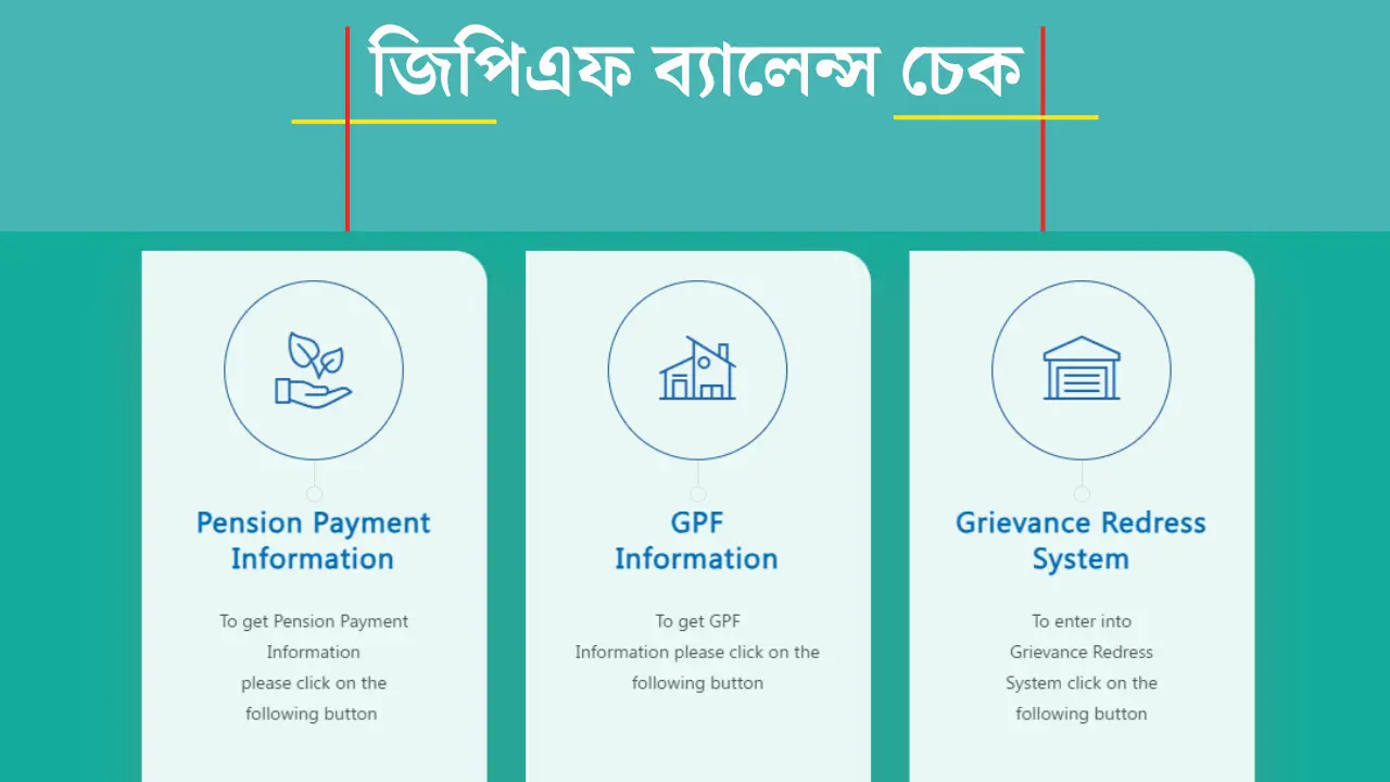 GPF Information Check | জিপিএফ হিসাব দেখার নিয়ম